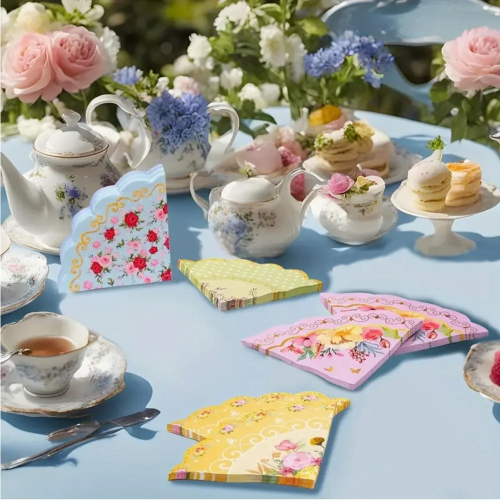 Floral Scalloped Edge 3-ply Paper Doily Napkins - 20 ct (4 designs)